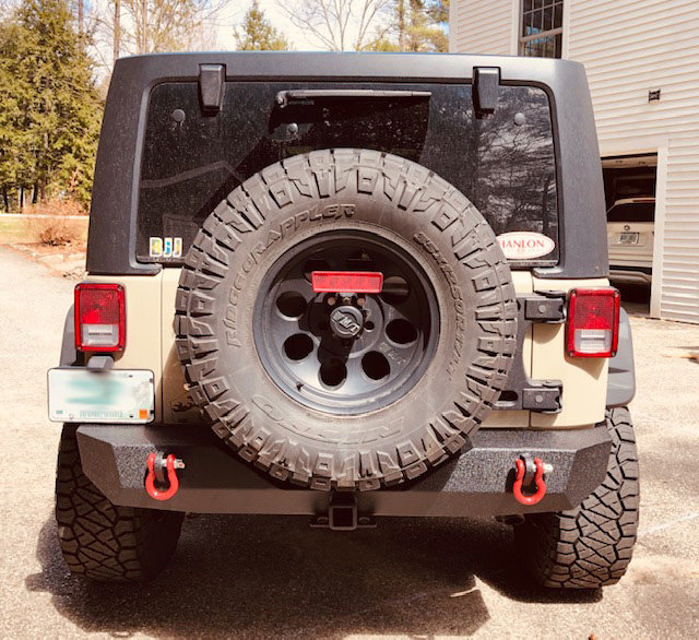 TACTIK HD Rear Bumper with 2" Receiver Hitch for 0718 Jeep Wrangler JK